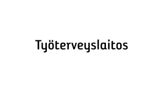 Työterveyslaitoksen musta logo suomeksi